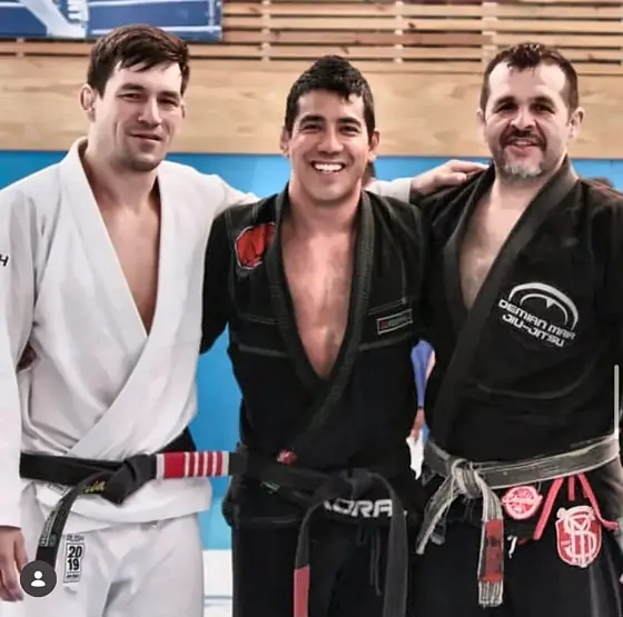 Murata’s black belt promotion, with Demian Maia
