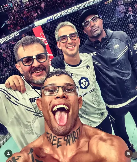 Celebrating in the Octagon