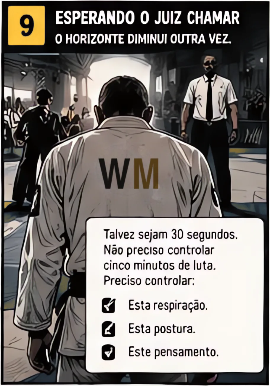 Comic panel 9: Waiting for the referee to call